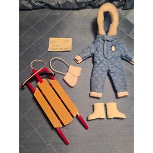 Madeline & Friends Snowsuit Complete Set 2003 Learning Curve 84223 Sled Boots
